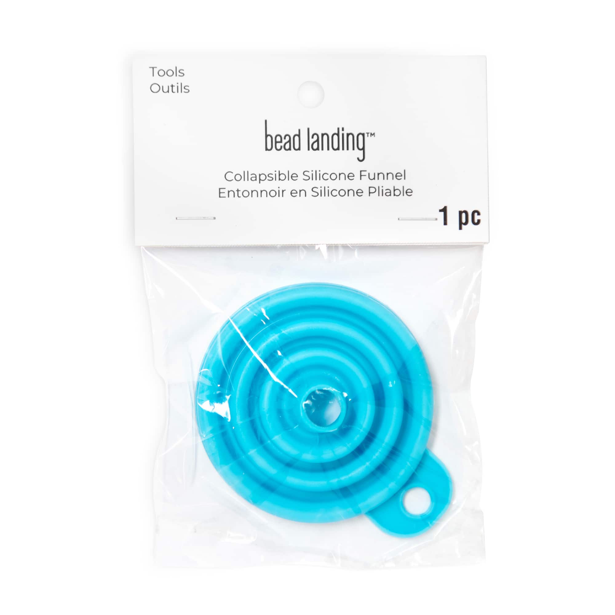 Teal Collapsible Silicone Funnel by Bead Landing™